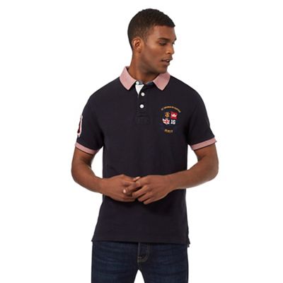 St George by Duffer Navy short sleeve polo shirt